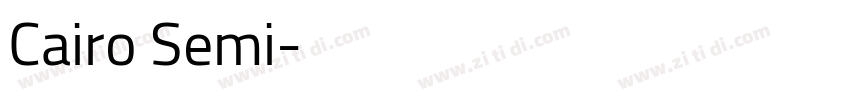 Cairo Semi字体转换
